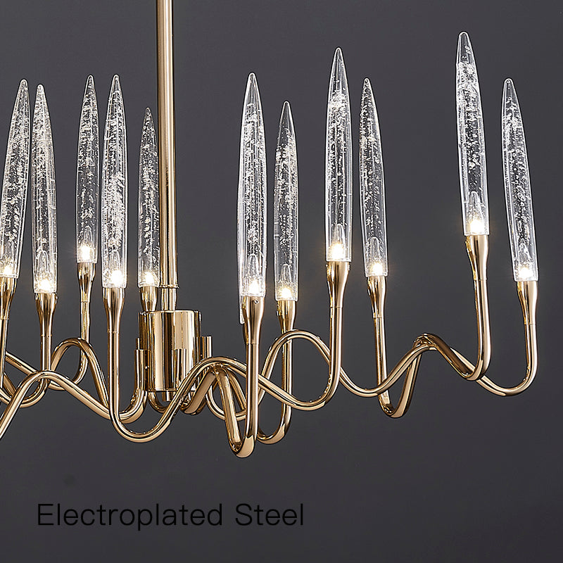 Brass Glass chandelier Celling light
