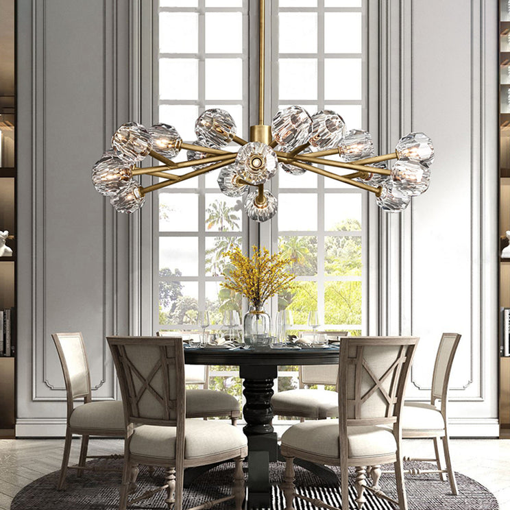 BOUBLE Crystal Ball Modern Round Chandelier 48"
