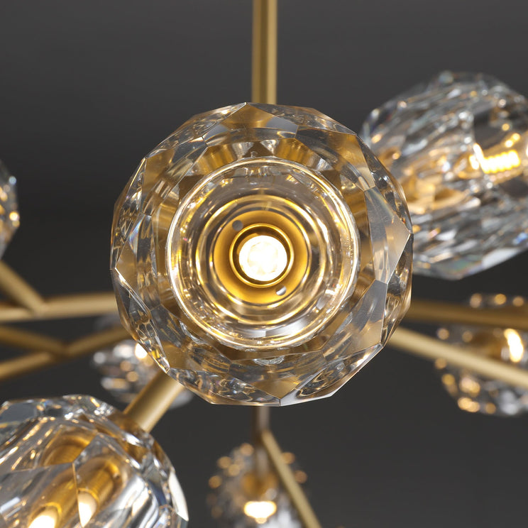 BOUBLE Crystal Ball Modern Round Chandelier 48"