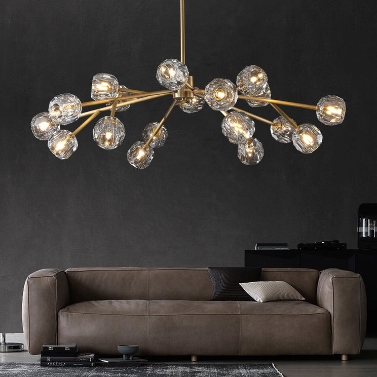 BOUBLE Crystal Ball Modern Round Chandelier 48"