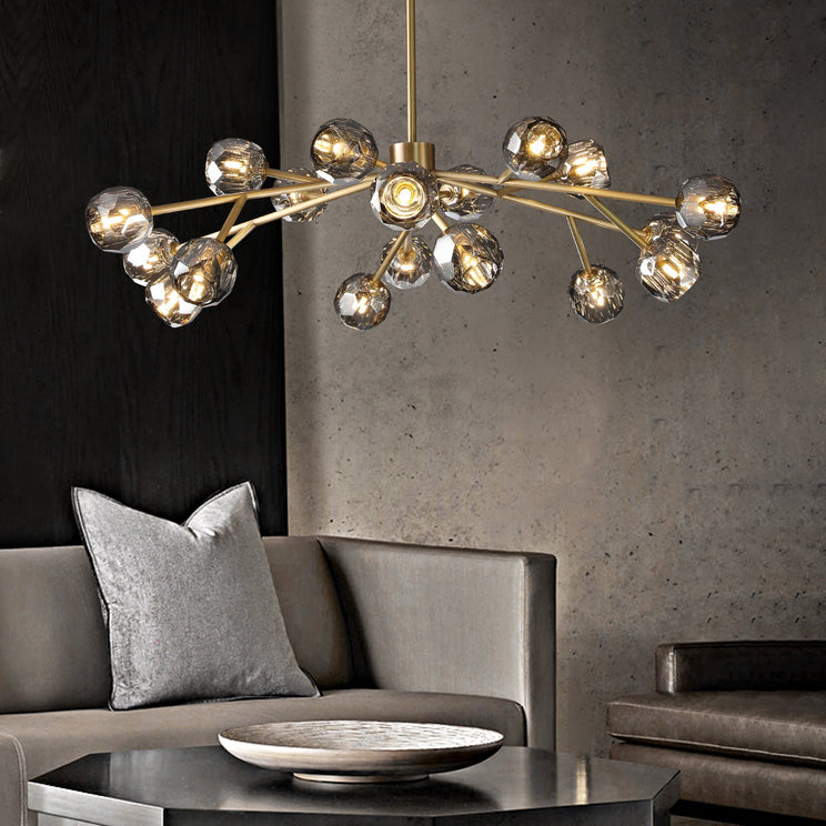 BOUBLE Crystal Ball Modern Round Chandelier 48"