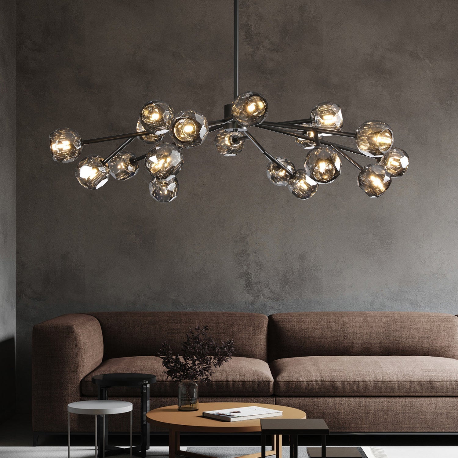 BOUBLE Crystal Ball Modern Round Chandelier 48"