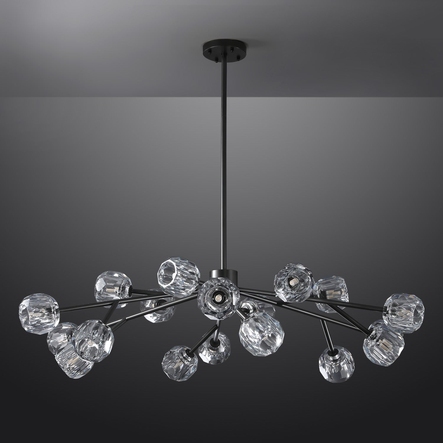 BOUBLE Crystal Ball Modern Round Chandelier 48"