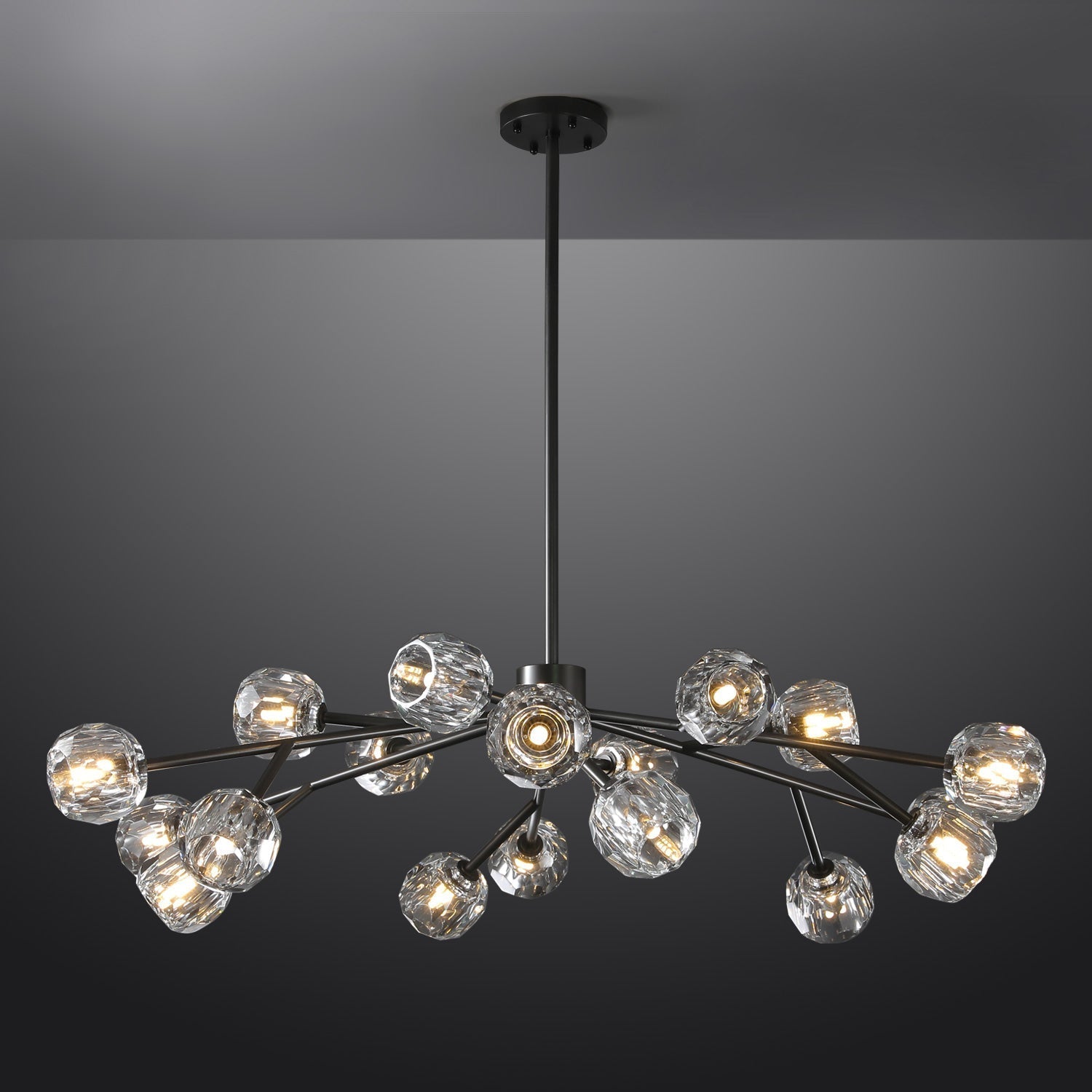 BOUBLE Crystal Ball Modern Round Chandelier 48"