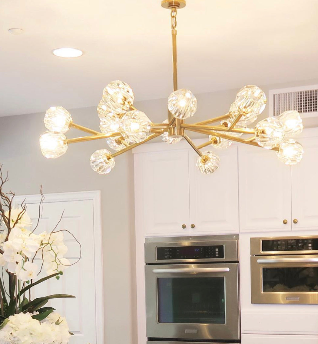 BOUBLE Crystal Ball Modern Round Chandelier 48"