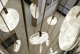 Nirvana Real Alabaster Disc Pendant Light, Pendant Lamp For Hallway, Staircase