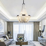 Deniselamp® Silver Chain Chandelier Creative Round Design Loft Chandelier