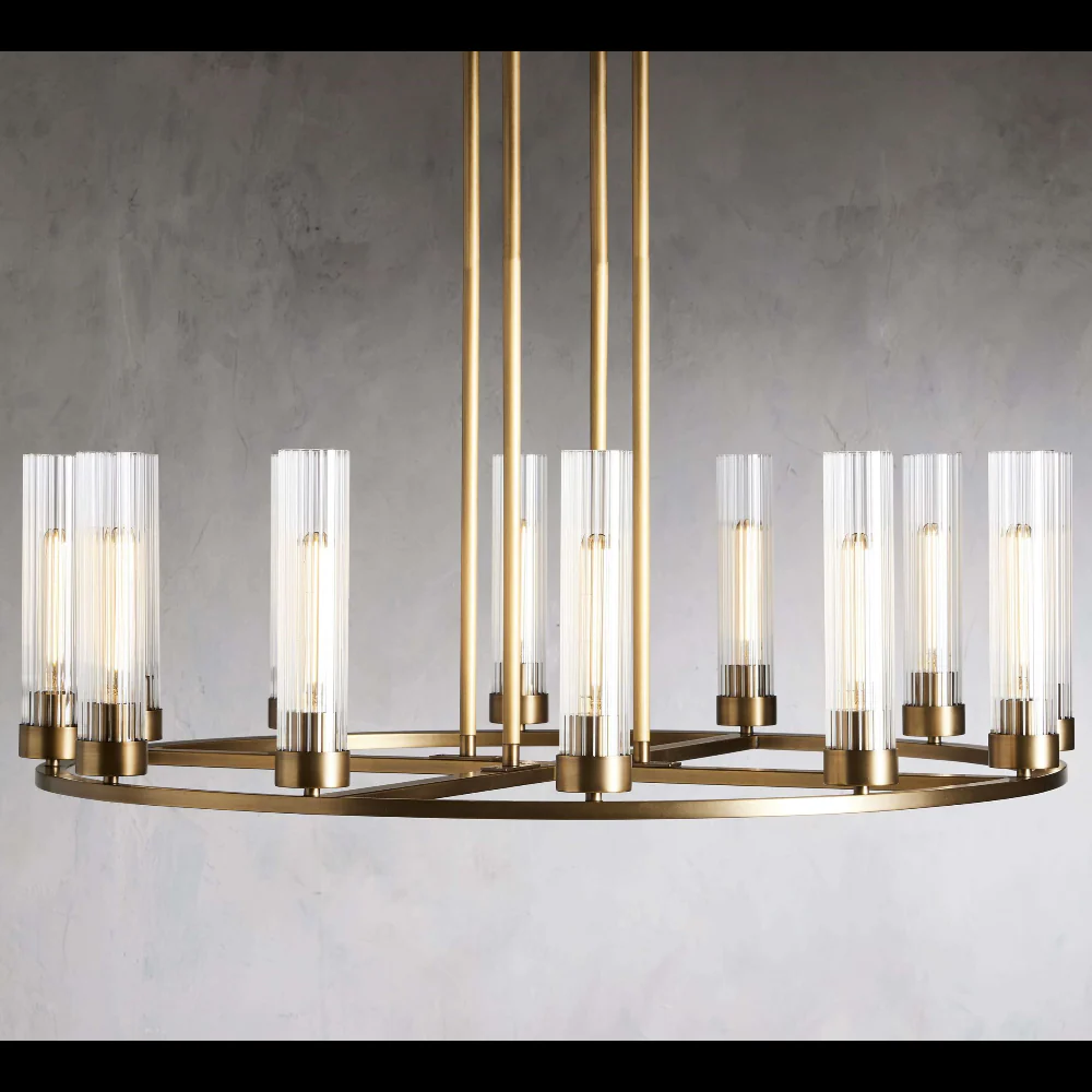 Andreas Modern Glass Round Chandelier