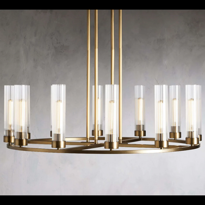 Andreas Modern Glass Round Chandelier