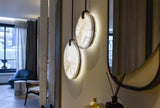 Nirvana Real Alabaster Disc Pendant Light, Pendant Lamp For Hallway, Staircase