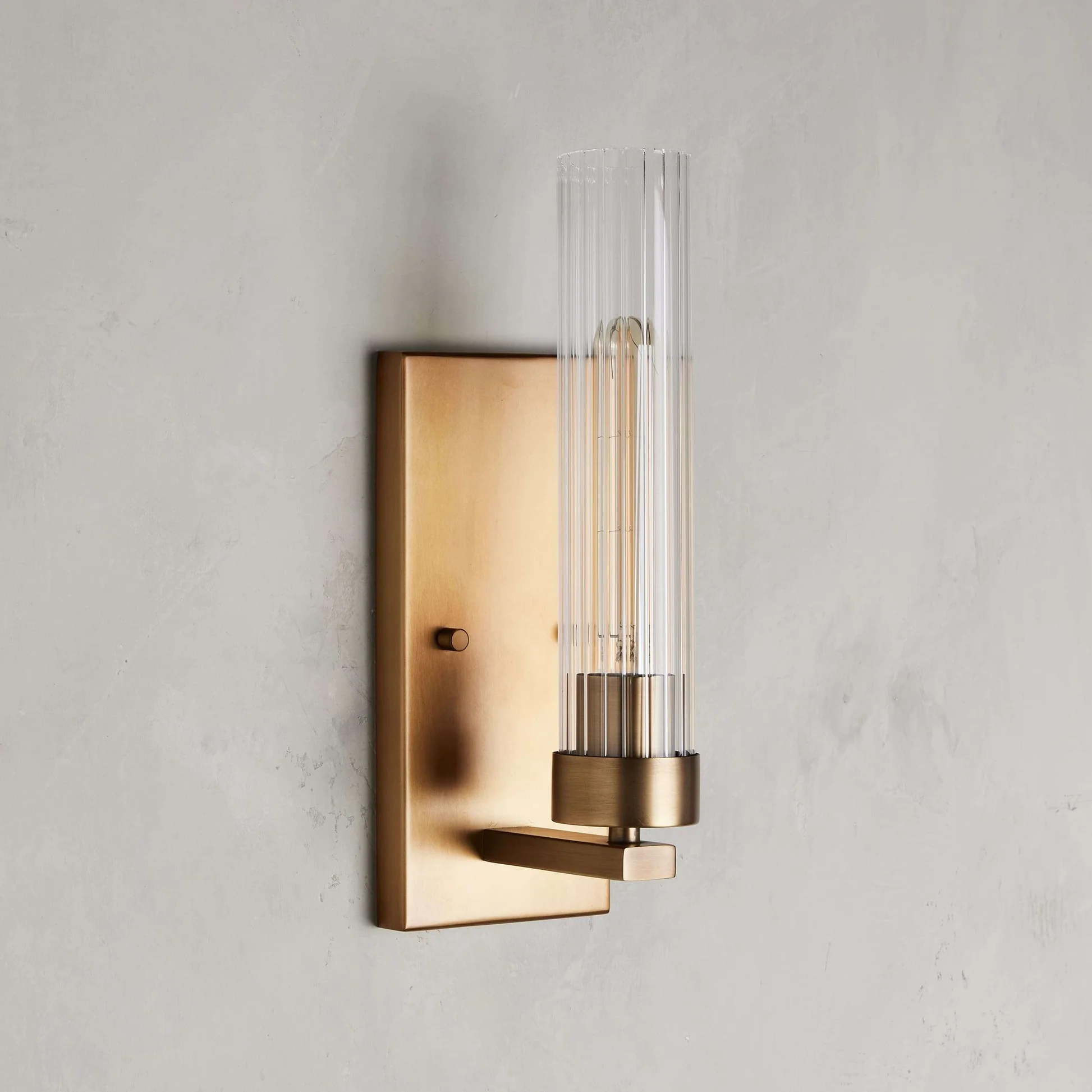 Andreas Modern Glass Wall Sconce 1 Light