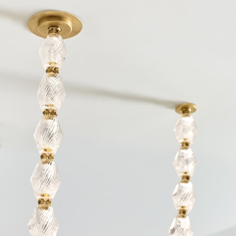 Pearl Necklace- Cryastal Pendant 115"H