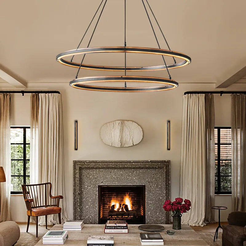 Radiant  Vintage 2-Tier Round Chandelier 60"