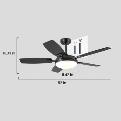 Zephyra Ceiling Fans with Lights 52"