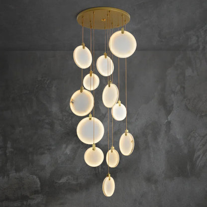 Nirvana Marble disc Round Chandelier For Loft