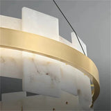 Denise Anita Modern Round Alabaster Chandelier For Living Room