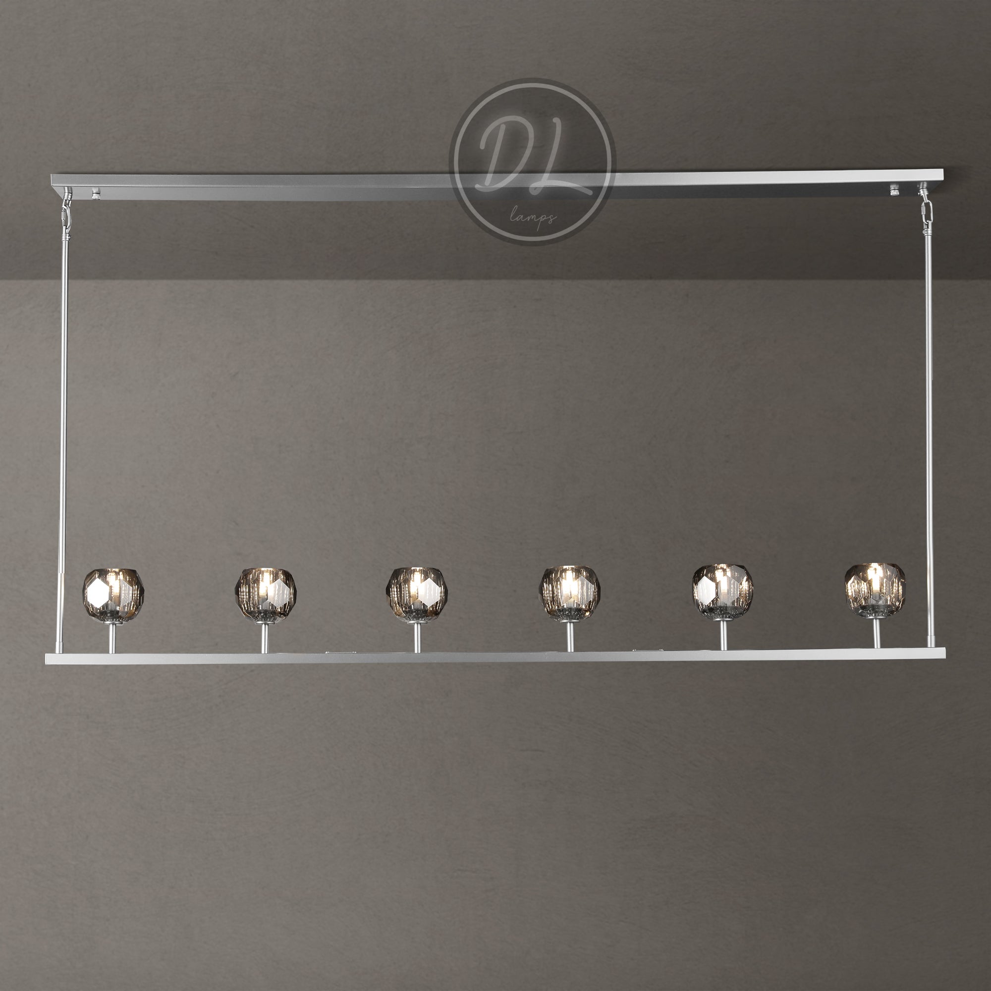 Dawn- Modern Design Niche Unique Hexagonal Crystal Ball Linear Chandelier 48"/60" Over Dining Table