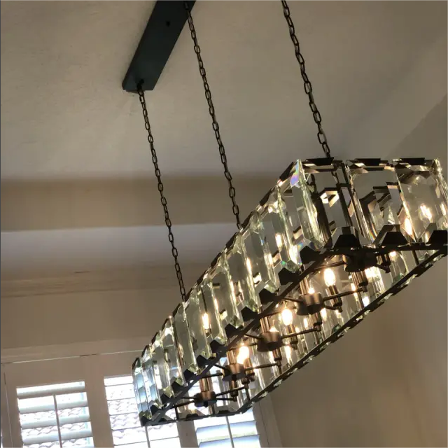 Moonlit Crystal Rectangular Chandelier 42''/54''/62''/74