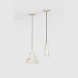 Contemporary Lucca Large Alabaster Pendant Light For Kitchen Island, Living Room