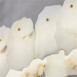 Noah Alabaster Modern Snowflake Linear Chandelier