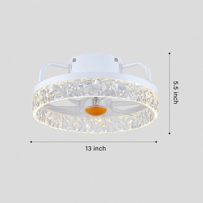 Low Profile Ceiling Fan Light with Remote 13"