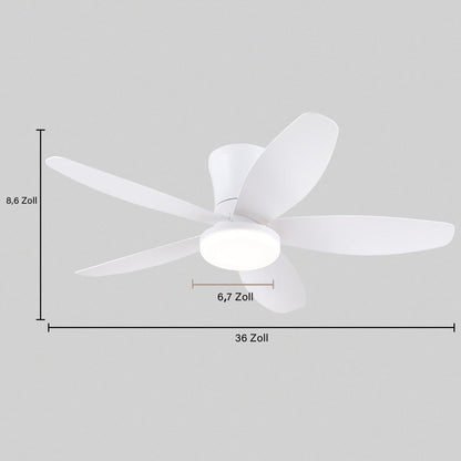 Indoor/Outdoor Recessed Black Ceiling Fan Light