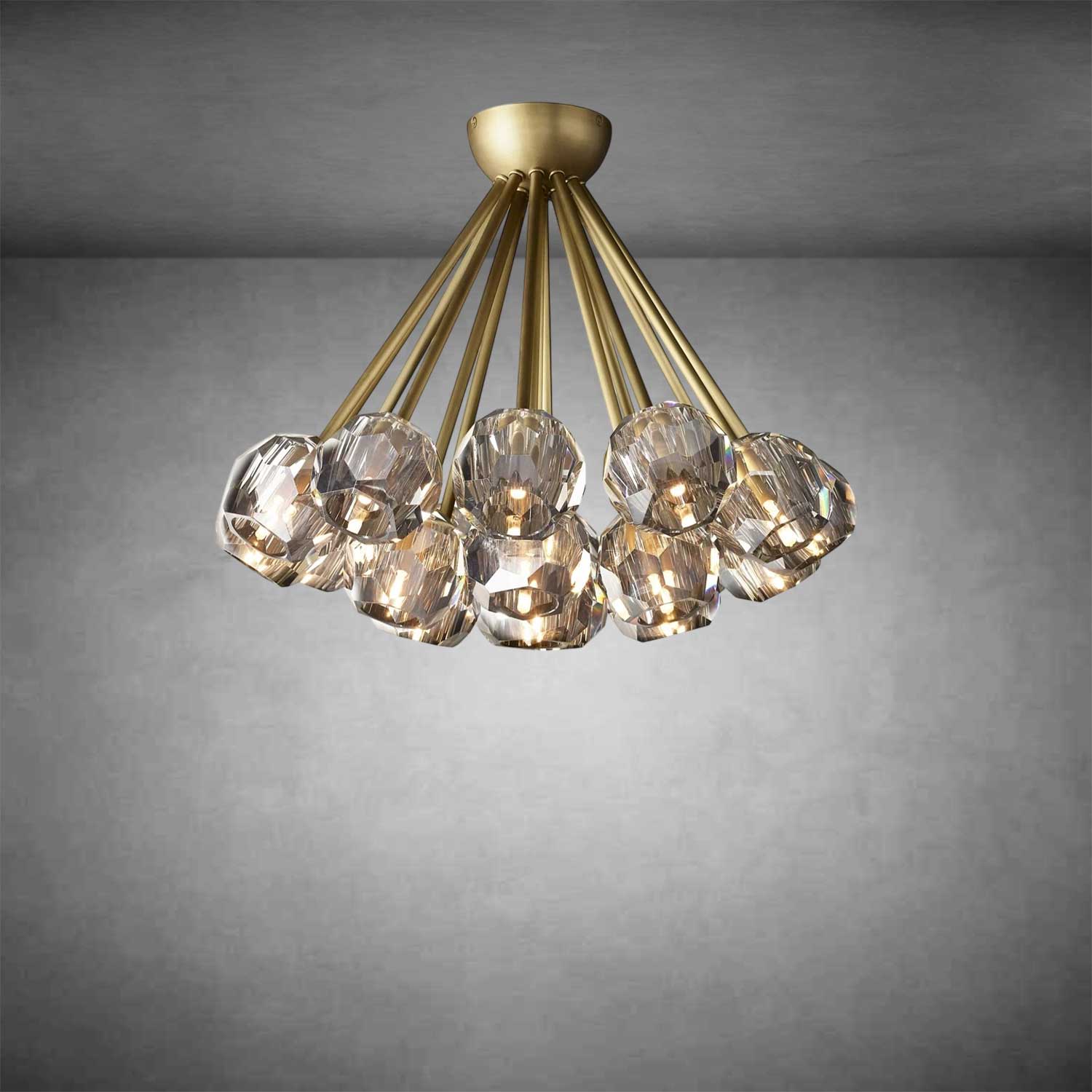 Bolura De Cristal Glass Flushmount 24"
