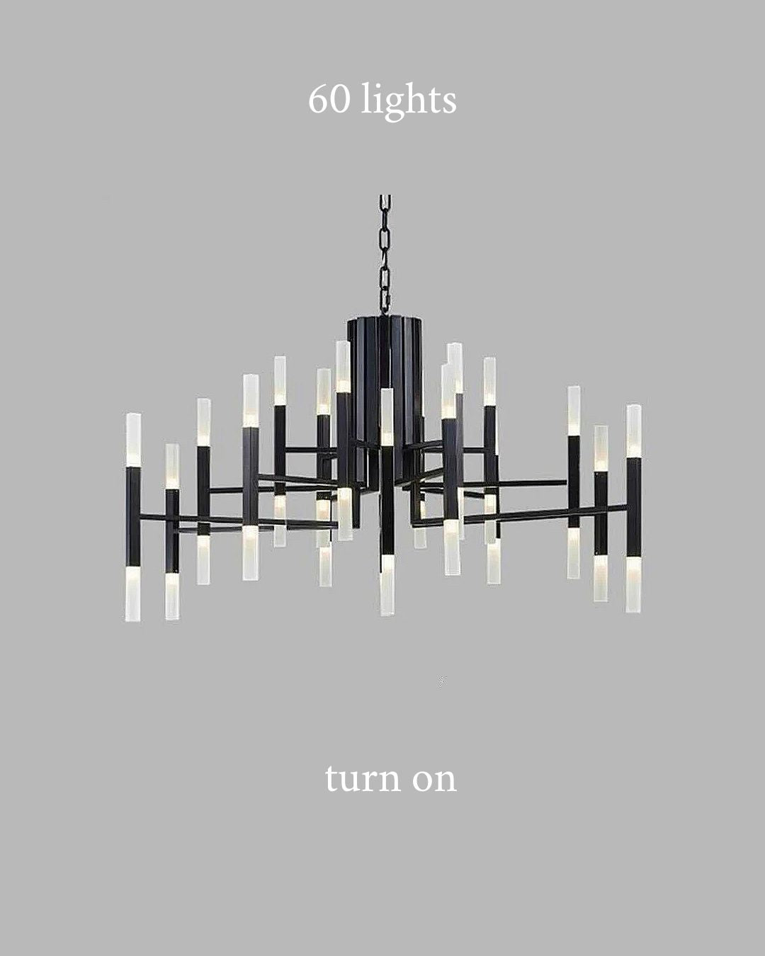 Deniselamp® Gold/Black Postmodern LED Chandelier For Living Room, Lobby, Restaurant 36 lights - Dia102.1xH70.1cm / Dia40.2xH27.6" / Cold light / Black