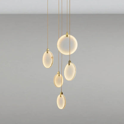 Nirvana Marble disc Round Chandelier For Loft