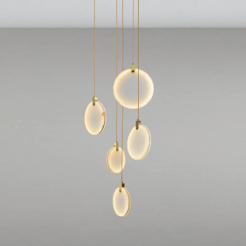 Nirvana Marble disc Round Chandelier For Loft