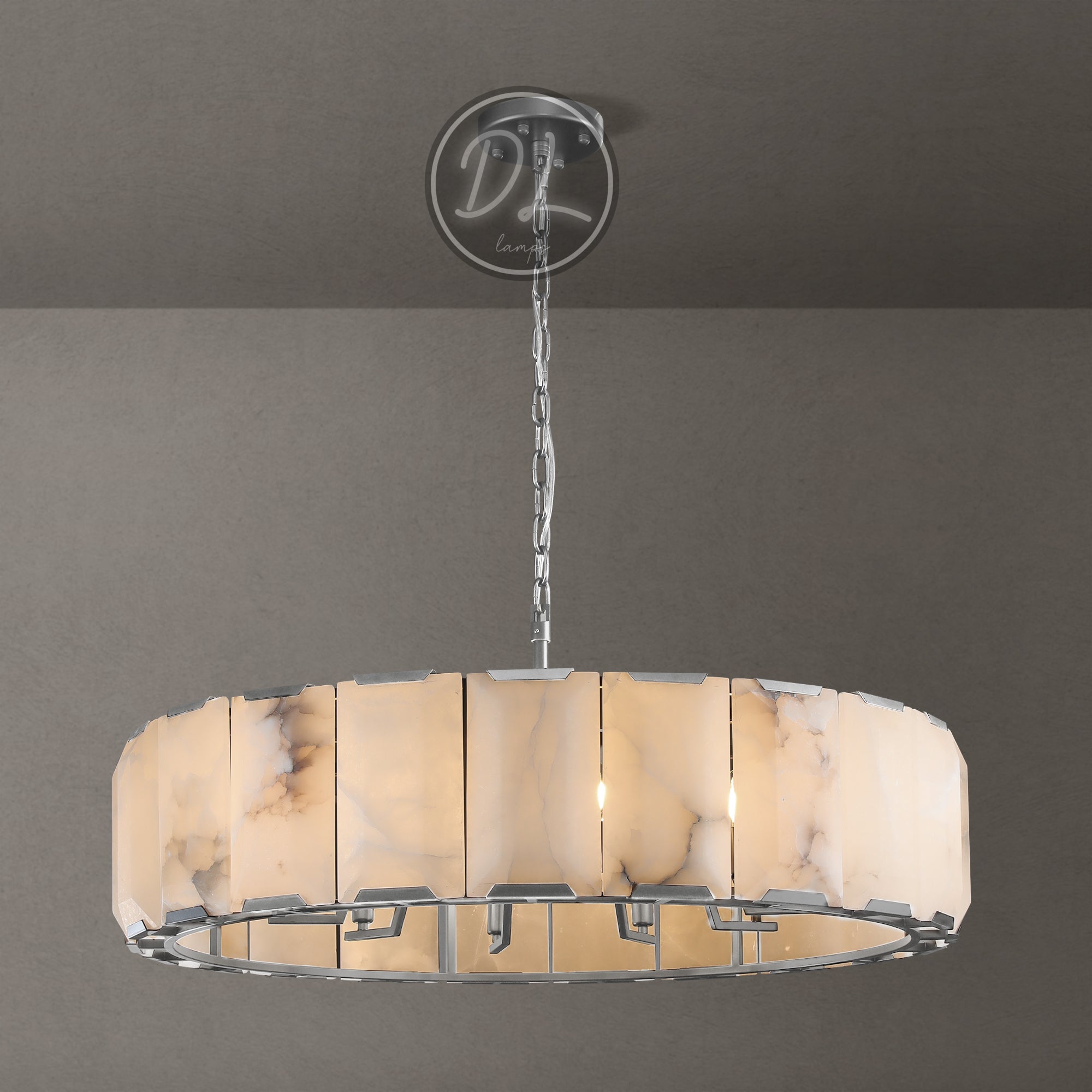 Verdant Calcite Round Chandelier 43"