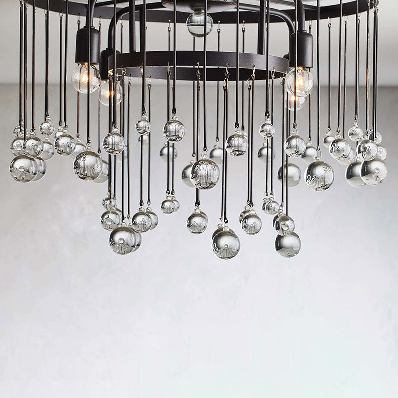 Aubry Crystal Ball Flushmount