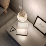 Alabaster Teardrop Single Pendant Light 7"D