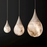 Alabaster Teardrop Single Pendant Light 7"D