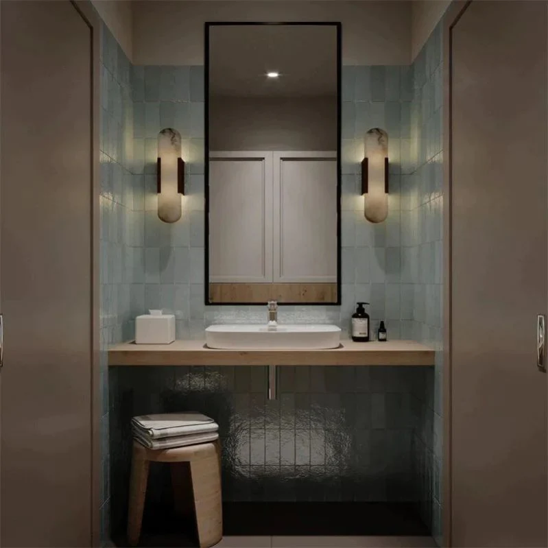 Culoud Elongated Alabaster Wall Sconce