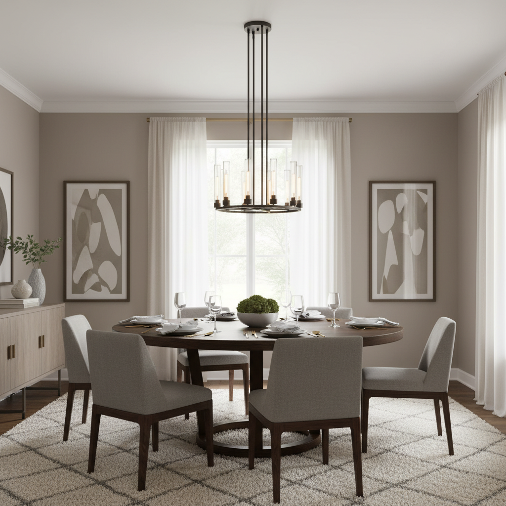 Andreas Modern Round Chandelier - dining room Scene