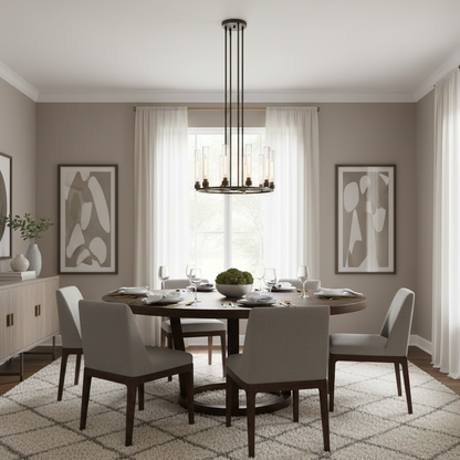 Andreas Modern Round Chandelier - dining room Scene