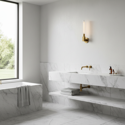 Caneluxe Outdoor Sconce - bathroom Scene