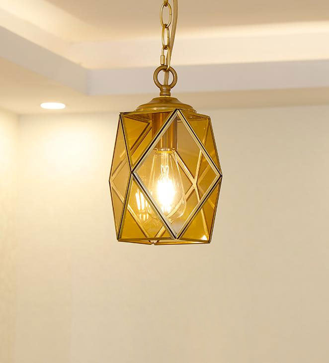 Deniselamp® Gold Art Deco Diamond Pendant Lamp & Chandelier