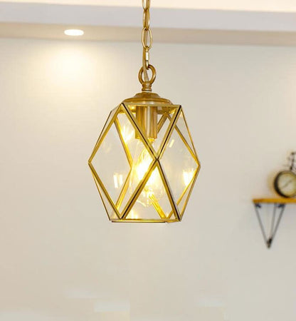 Deniselamp® Art Deco Diamond Pendant Lamp for Dining Room, Balcony, Bar 1Q Clear