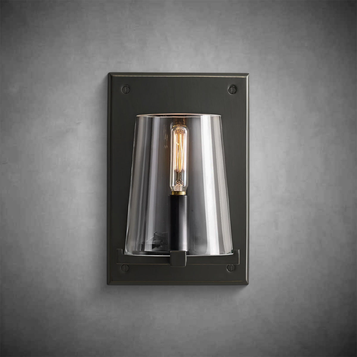 Paurielle Clear Glass Wall Sconce