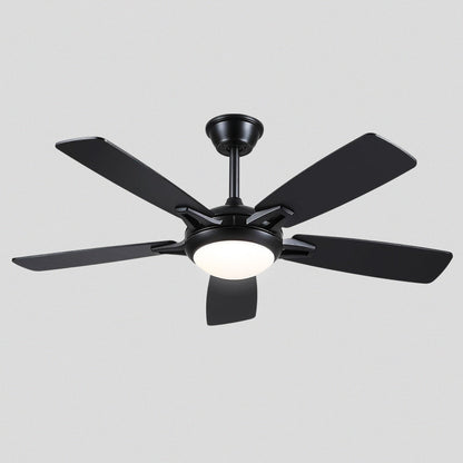 Modern Ceiling Fans with Lights 6 Speeds Reversible Dual Finish Wooden Blades 52"