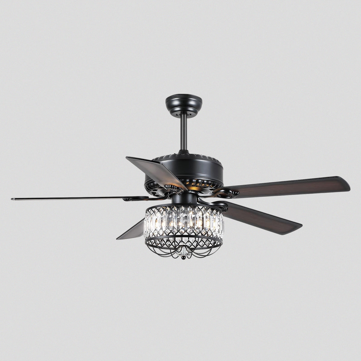 Farmhouse Crystal Ceiling Fan Light