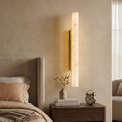 The Celestial 4-Foot Solid Alabaster Grand Sconce