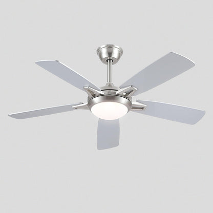 Modern Ceiling Fans with Lights 6 Speeds Reversible Dual Finish Wooden Blades 52"