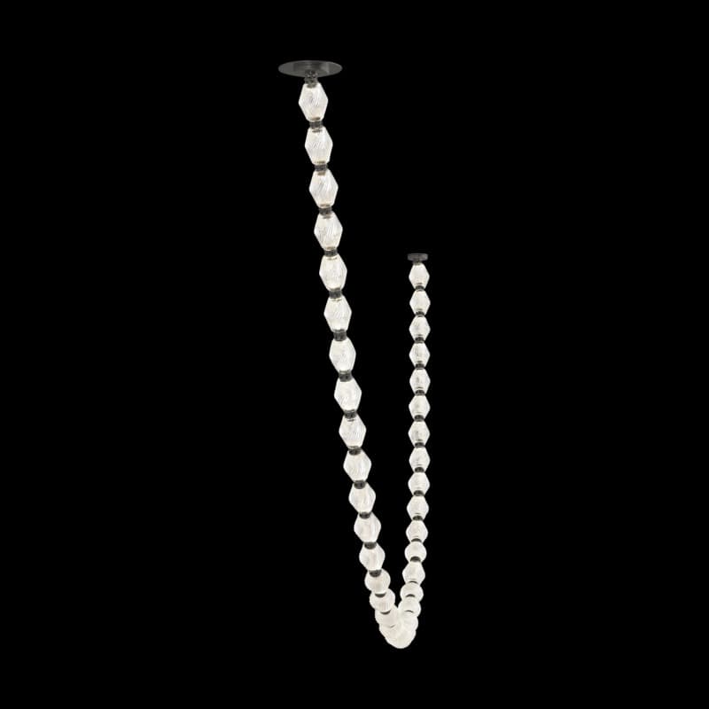 Pearl Necklace- Cryastal Pendant 115"H