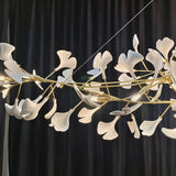 Ginkgo Leaf Ceramics Large Chandelier 110'' 118'' 157''H