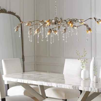 Gothic Viticcio Rectangular Chandelier  52" - Silver