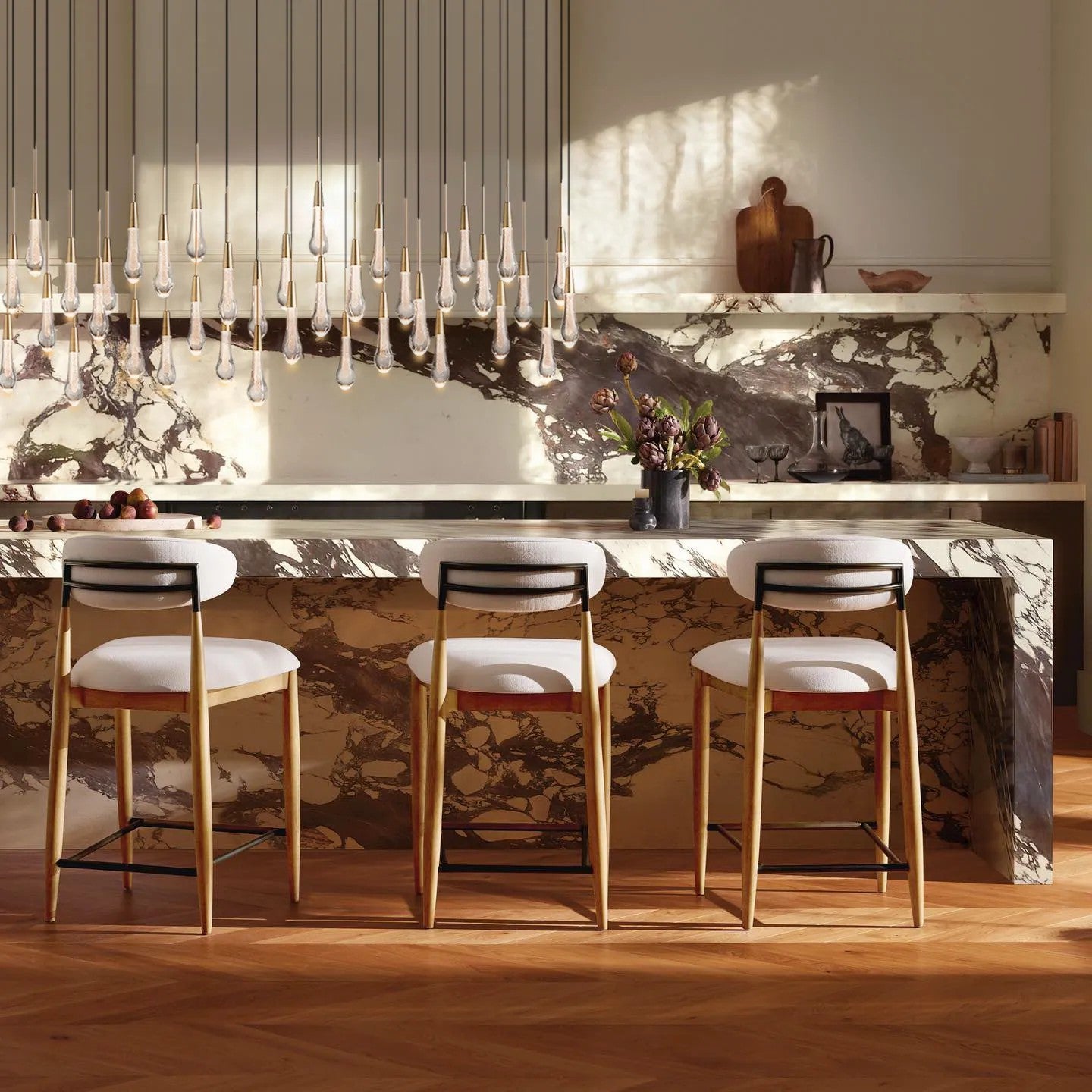 Solitaire Linear Chandelier 70"W