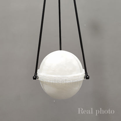 Alabaster Globe Pendant Light